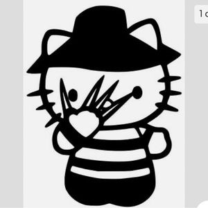 Hello Kitty/Freddy Kruger decal